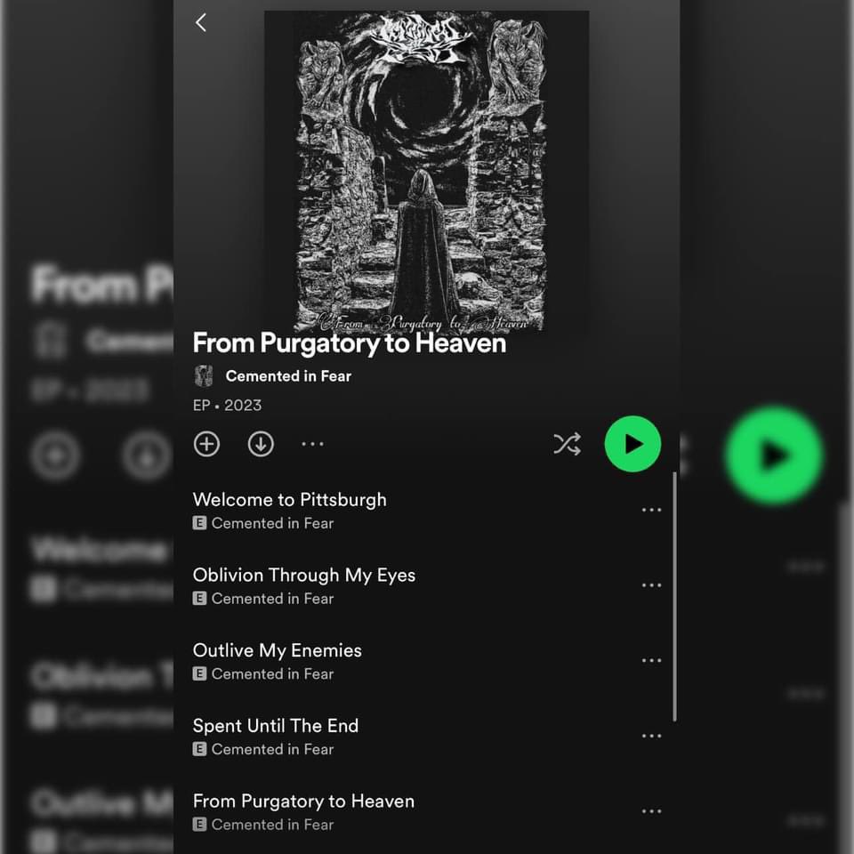 Cementedinfear's tweet photo. Forgot to post about it here but our new ep “From Purgatory to Heaven” is now available on all streaming platforms. https://t.co/nvEvQN3al2