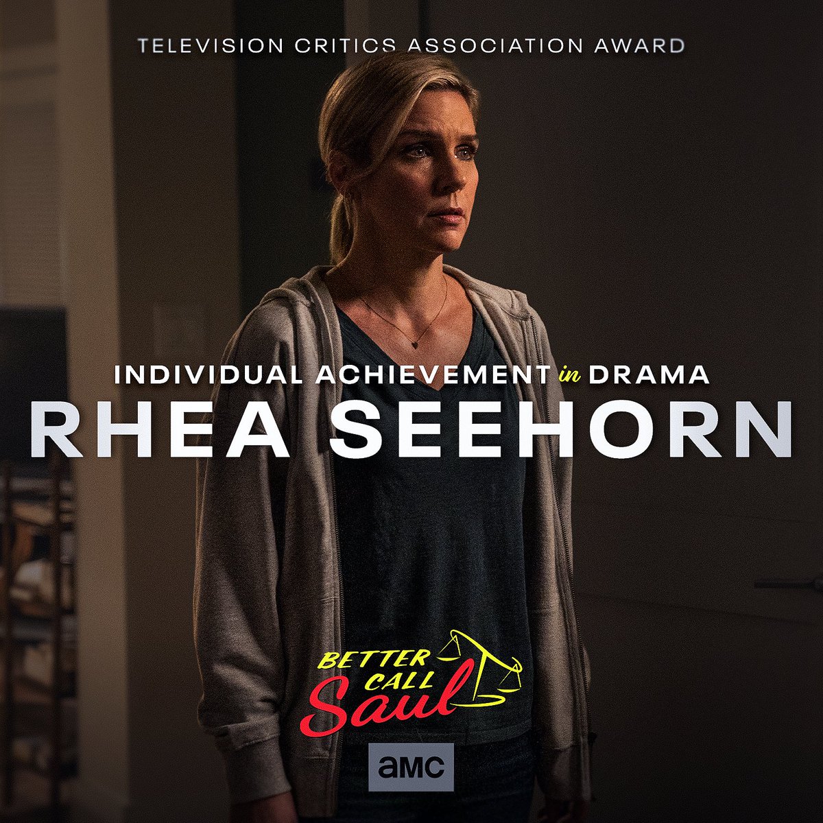 BetterCallSaul's tweet image. Congratulations @rheaseehorn on your #TCA23 win for #BetterCallSaul!