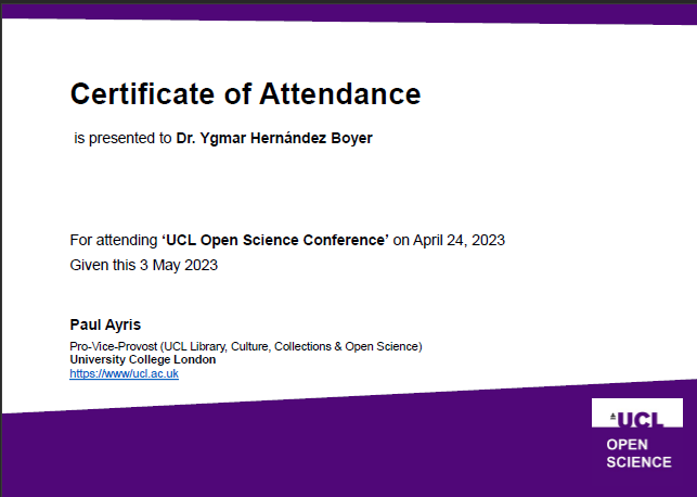 ygmarb's tweet photo. Thanks again to @UCLopenscience @UCL_CoPro and @ucylpay for such important #OpenScience #Conference I wanto to be more involved. https://t.co/Gd4yjol0UD