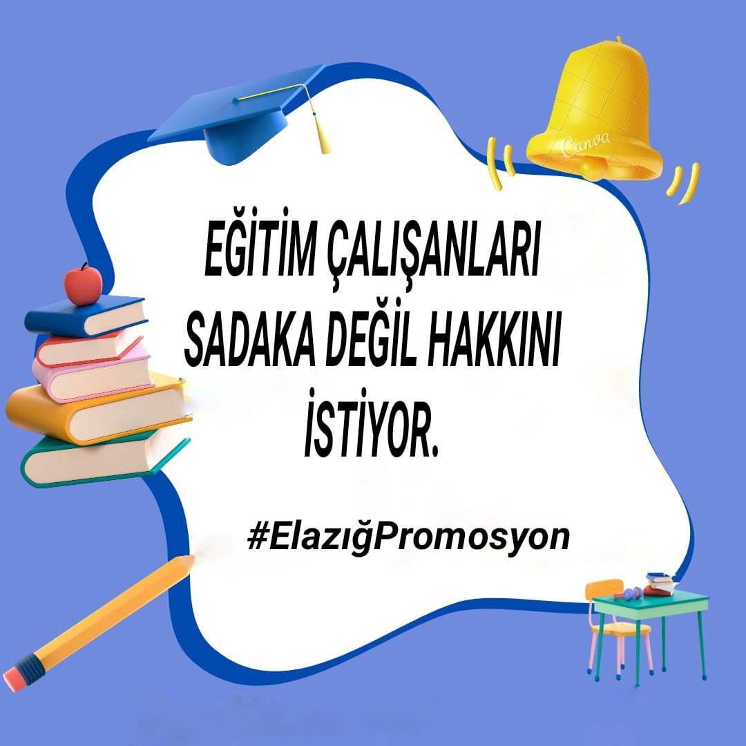 ebselazig1's tweet photo. Verilen teklifler eğitim çalışanlarını rencide edecek düzeydedir.
Size harf öğretenleri unutmayın!
Hakkını verin yeter!
#ElazığPromosyon https://t.co/52rJsJf7Pv
