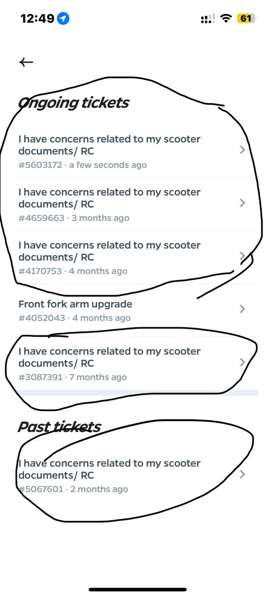 imvplshrm's tweet photo. What’s the need of ticket tab, if the problems will not resolved @OlaElectric @bhash https://t.co/1RHTNP1H3r