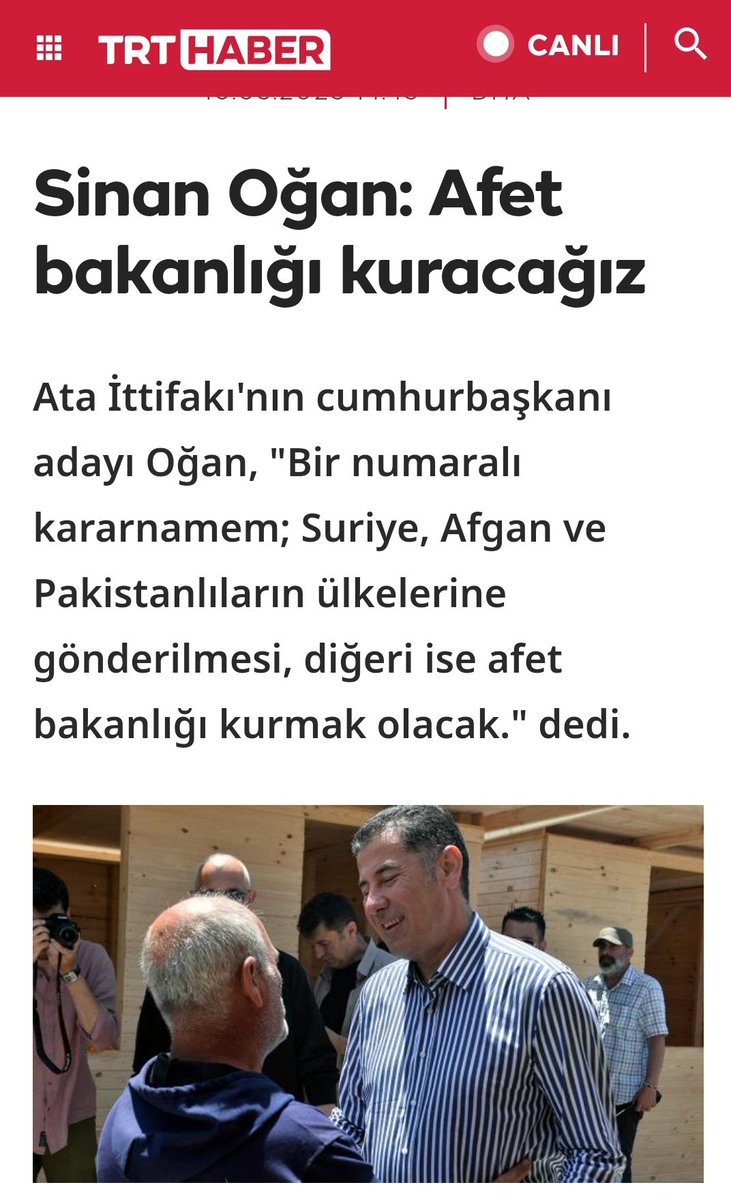 Sayın <a href="/DrSinanOgan/">Dr. Sinan Oğan</a> seçim öncesi bir çok söyleyişiniz de ülkemiz için "Afet Bakanlığının" gerekli olduğunu dile getirmiştiniz.

Acil Yardım ve Afet Yönetimi lisans mezunları olarak bu talebinizi tekrardan kamuoyu ve yetkililer ile paylaşmanızı istiyoruz.

Afet Yönetiminde Liyakat!