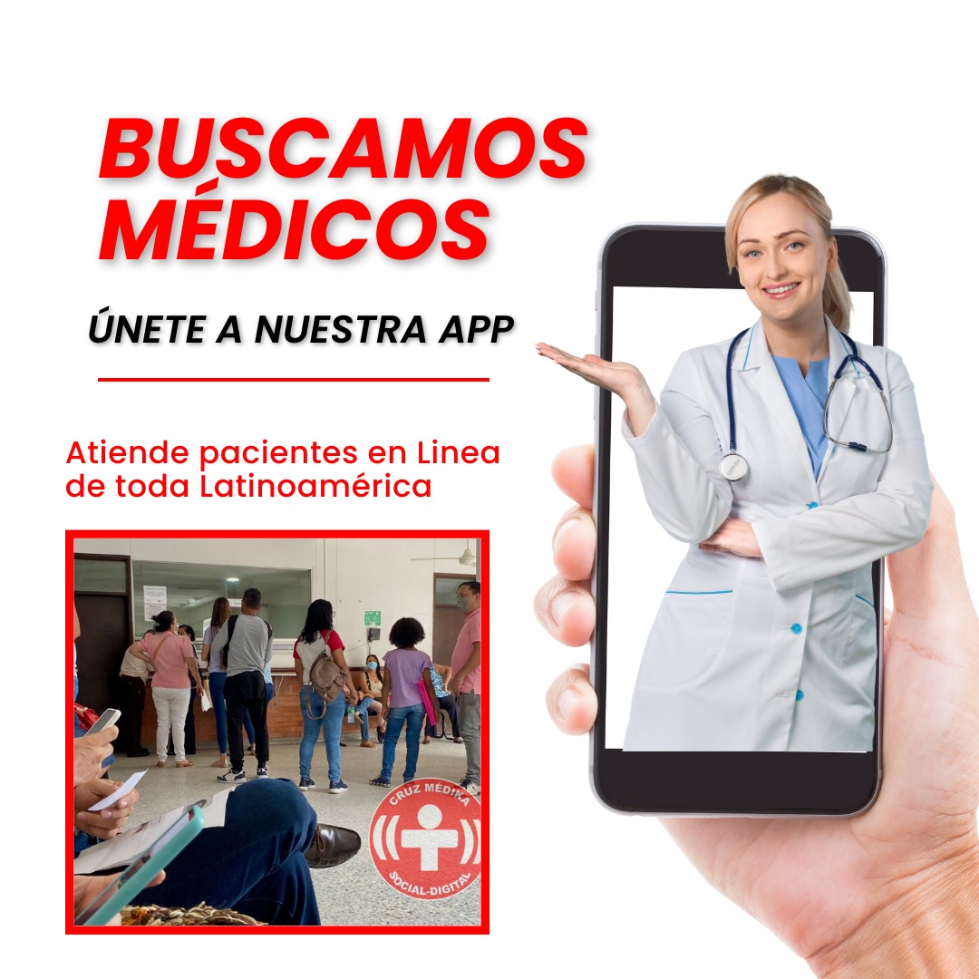 Estamos Buscando Médicos , enfermeros o cualquier especialista de la Salud para hacer consultas en Linea o Presencial de manera Independiente. Queremos mejorar el sistema de .Únete a Cruz Médika y Descarga Proveedores de la salud aquí cruzmedika.com/es/