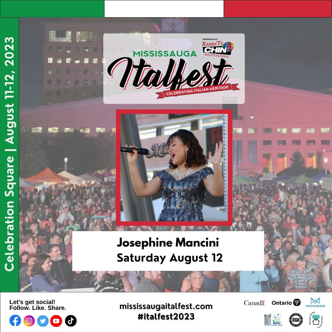 MissITALFEST's tweet photo. No stranger to the Mississauga ITALFEST #mainstage, #JosephineMancini is a stratospheric soprano coloratura, pianist, and music theory teacher.
Welcome back Josephine!
#italfest2023 #italian #music #italy #entertainment #opera #classicalmusic #singer #festival #Top100Festivals https://t.co/PEPZivvcVw