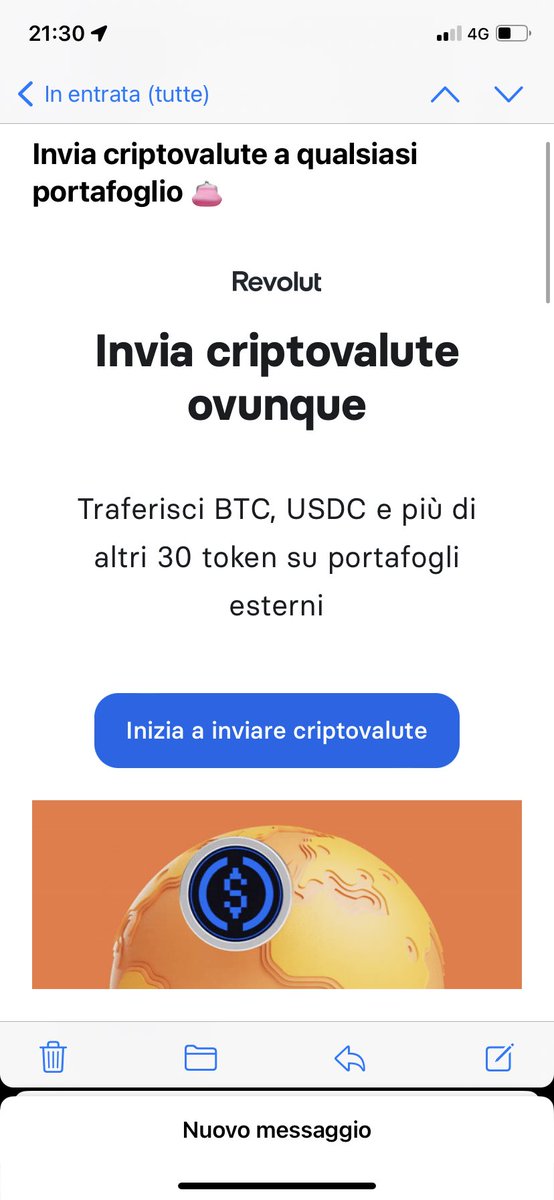 SilvioShark's tweet photo. Proprio dopo aver visto il #CRYPTOMONDAY di @TizianoTridico dove parlava del lancio della stablecoin da parte di PayPal mi arriva una mail di @RevolutApp . Da oggi è possibile inviare le proprio cyrpto a qualsiasi wallet esterno🔥🔥🔥 https://t.co/qdIoVlyKZF
