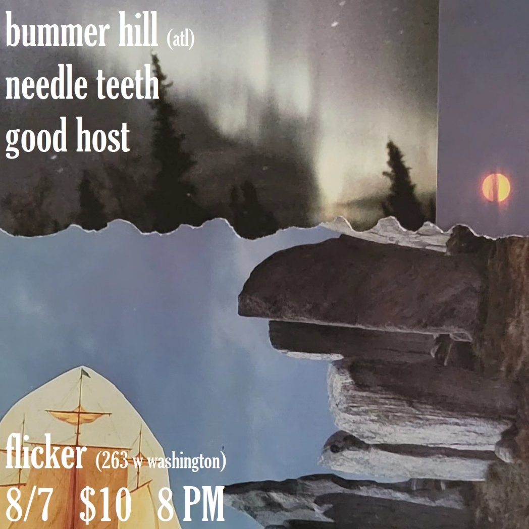 I meant to include the flyer for tonight's show in this tweet but I'm a dumbass anyway come see us with @bummerhillemo and local math rock wizards good host tn in athens flicker 8 pm $10 wowwww