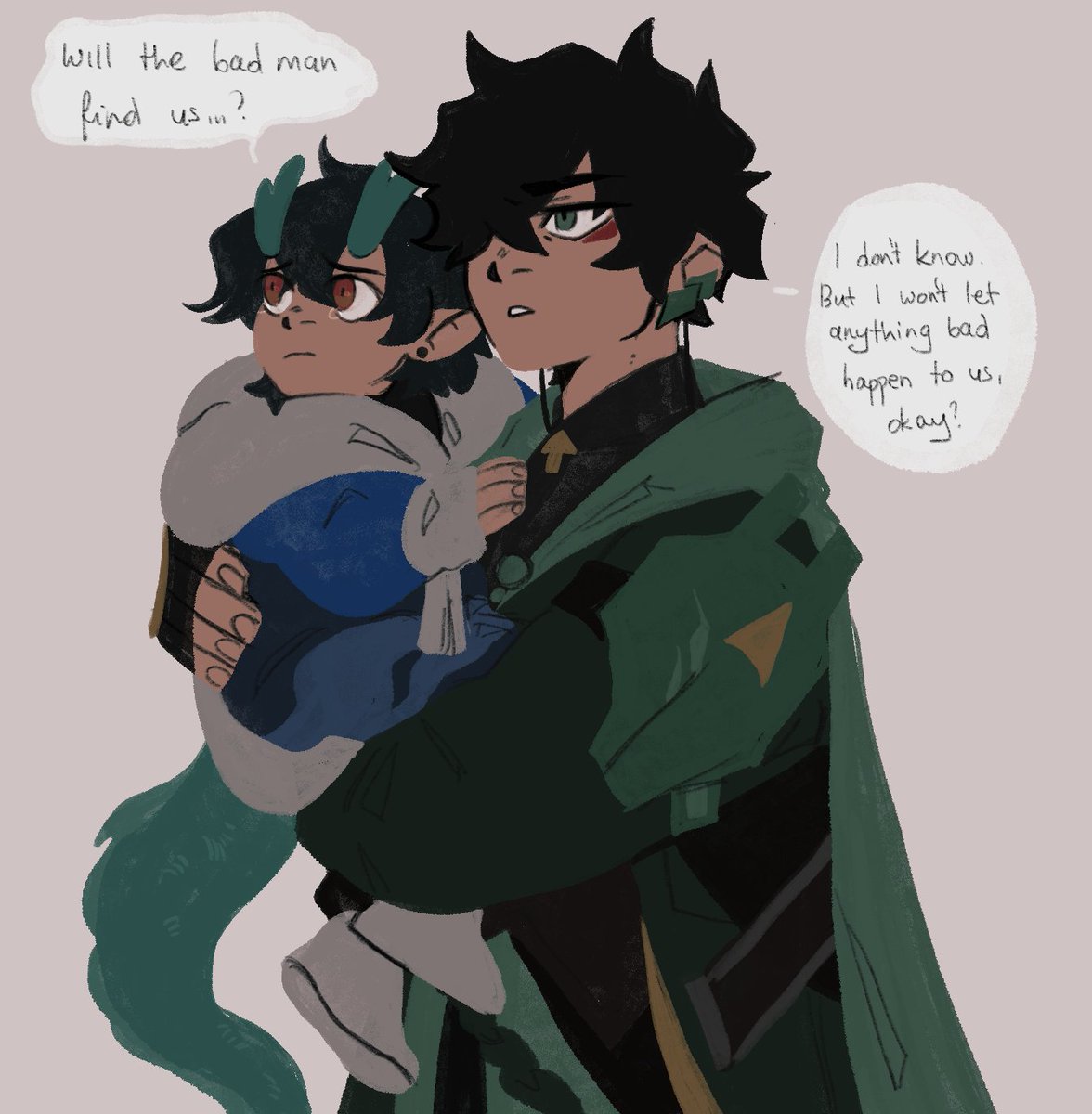 ybbshieru's tweet photo. hsr au where everything is the same except now u r saddled with the child of ur previous reincarnation that he had with a man who is chasing u halfway across the universe. not to pay alimony, ofc.
pre AE struggles of a teen father (by vidyadhara standards) https://t.co/p2BDSKztWg