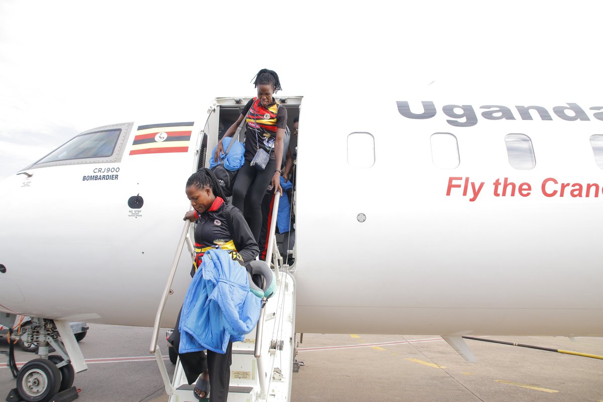 The heroic @shecranes256 are back home🎉
Thank you for making #Uganda shine at the #NWC2023 
#FlyUgandaAirlines