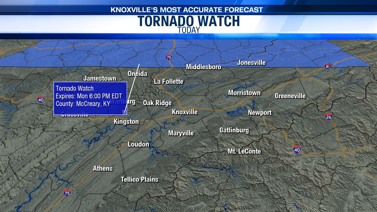 mattcondonwx's tweet image. TORNADO WATCH in effect until 6:00 PM 8/7/23 for our southeastern Kentucky counties. This means conditions are favorable for tornadoes to form as severe storms move through. Have a plan to seek shelter this afternoon. #TNwx #WATEwx