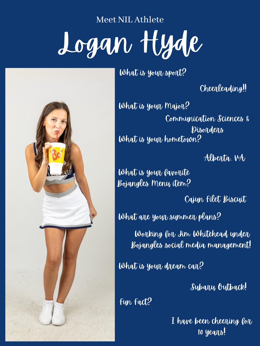 Our next Bojangles Athlete of the
Week is Longwood University's Logan Hyde. Thank
you Logan for your dedication! Good luck on your
upcoming season!