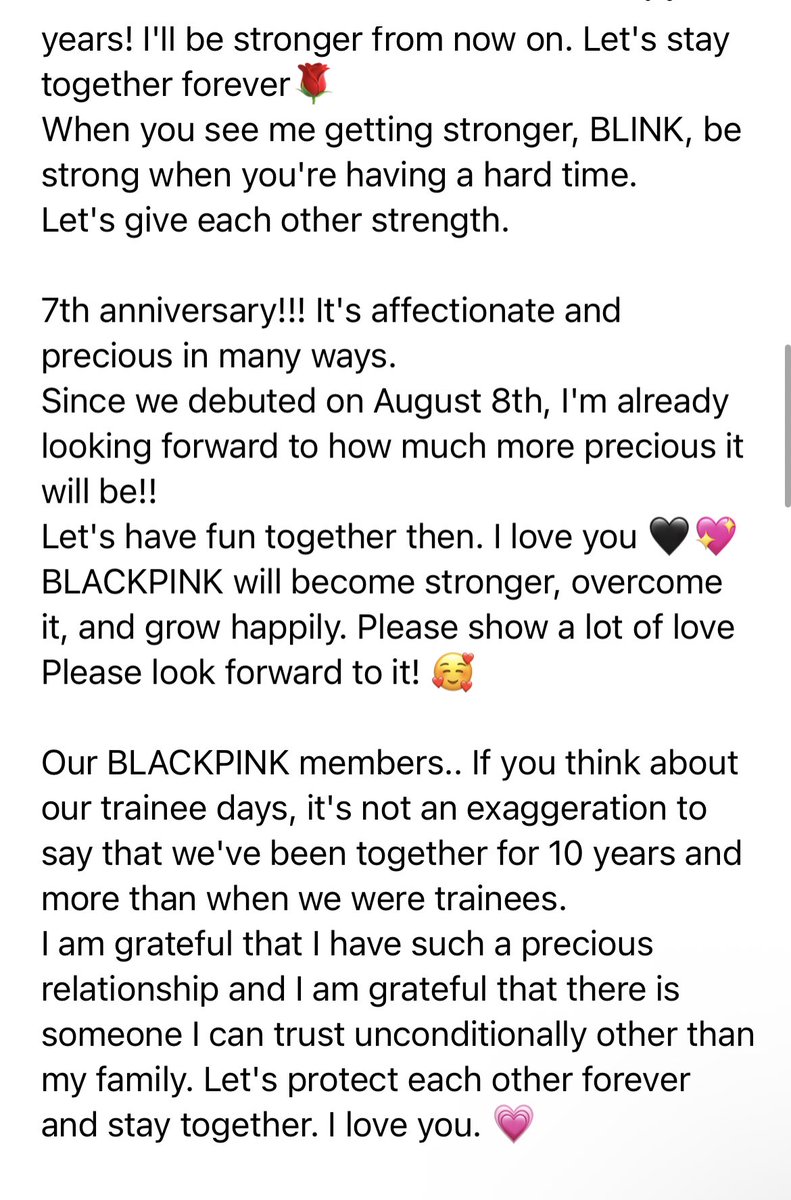 lisamygem's tweet photo. jisoo's weverse post 😭😭😭 https://t.co/Xs7CG3S0f5