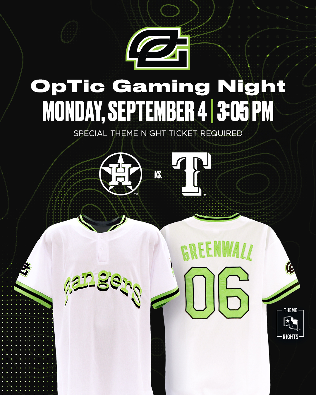 Texas Rangers on X: Calling the #GreenWall! @OpTic night is back at the  ballpark:   / X