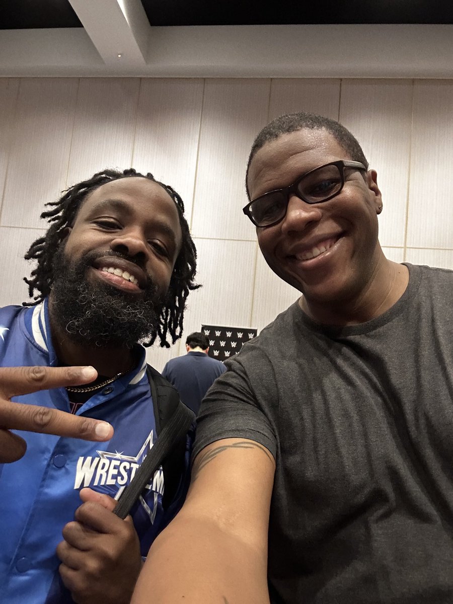 TheRealDTLew's tweet photo. Happy Birthday to my brother and fellow pro wrestling content creator @brianhwaters. #MrMainEvent @WrestlingWrealm https://t.co/mjfFyIG7Ag