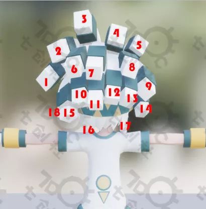 #요철세계_잡지식
 8. Q. 팔로스의 땋은 머리 개수는 총 몇 개인가요?

A. 18개

🔸출처: 2019년도 6월 공식 위챗 게시물