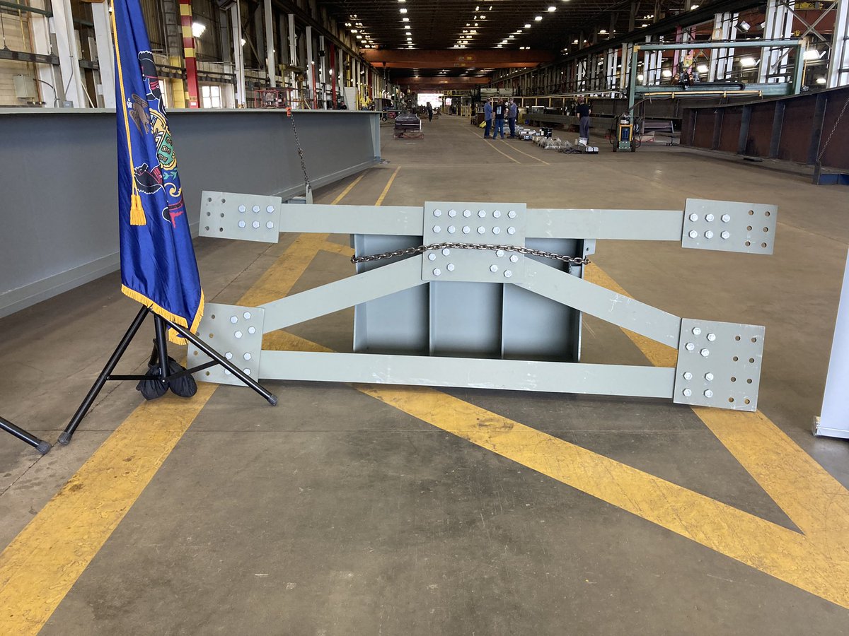 TomLehmanWGAL's tweet image. I’m in Lancaster County at High Steel Structures, which has recently completed the first of 16 steel girders needed to permanently repair Interstate 95 in Northeast #Philly.

@GovernorShapiro is expected to be here in a bit. We’ll have more coming later today on @WGAL