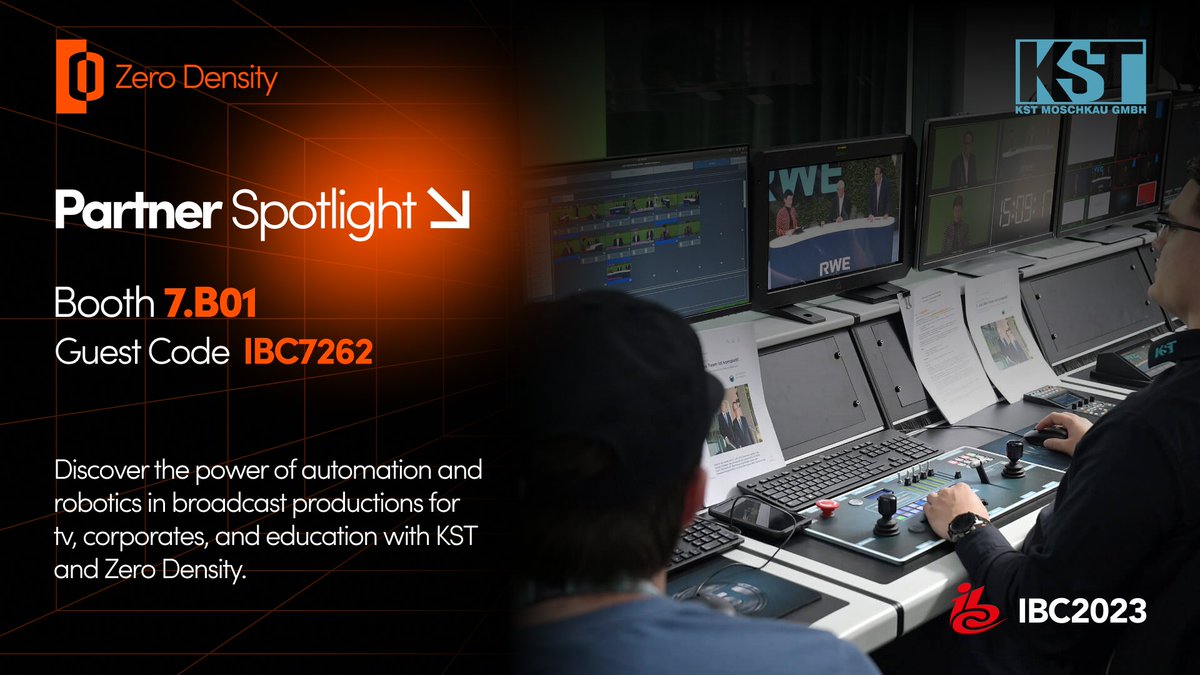 0Density's tweet image. Teaming up with our strategic partner, KST Moschkau, we'll be showcasing the power of integration &amp;amp; robotics in TV, Corporate, &amp;amp; Education broadcasts at #IBCShow! 

See our automated virtual production demos, integrated with RealityHub, at Booth7.B01 in Hall 7! 
#RealityEngine
