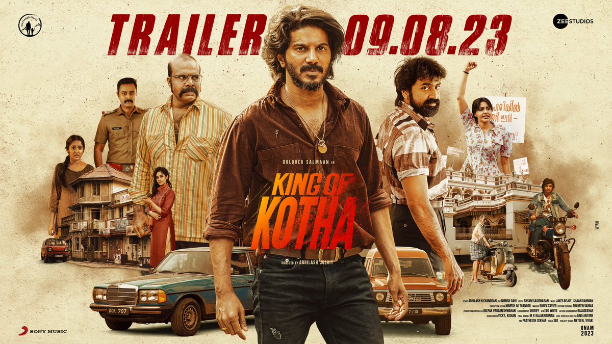Dqfkofficial's tweet photo. The bullet is set to fire. 💥 #KOKTrailer releasing on 09th August🔥🔥

#KingOfKotha #Dulquersalmaan https://t.co/AETdcBZpeU