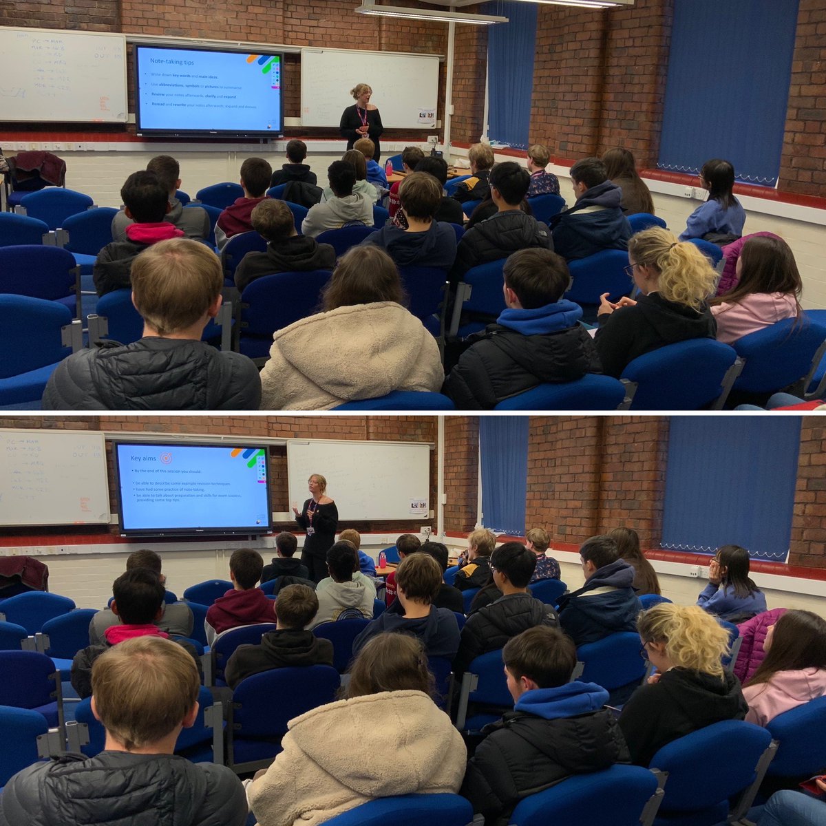 As well as working on all things @LivUni, our #LiverpoolAdvocates support @ShapingFutures_, the #UniConnect partnership for Liverpool City Region. In this snap you can see Amy delivering the SF Revision and Exam Skills session for a group of Y13's #FairerFutures @officestudents