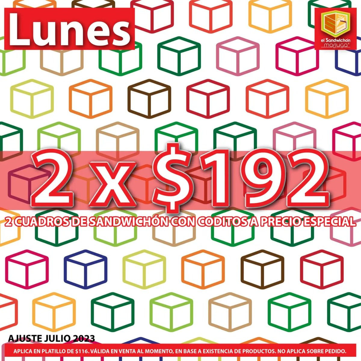 Las promociones fijas de la semana, cualquier forma de pago  #CdVictoria 
Servicio a domicilio, en tu auto o por ventanilla peatonal.
Horario: 
Lunes a Viernes de 9 a.m. a 7 p.m.
Sábado y Domingo de 10 a.m. a 6 p.m.
Envíos todos los dias hasta las 6 p.m.
