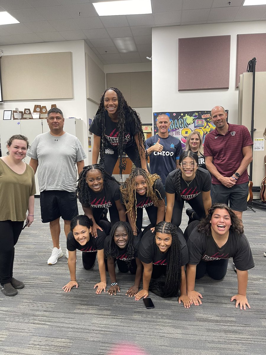 Human tower #princetonpantherpride2024 #phsblue