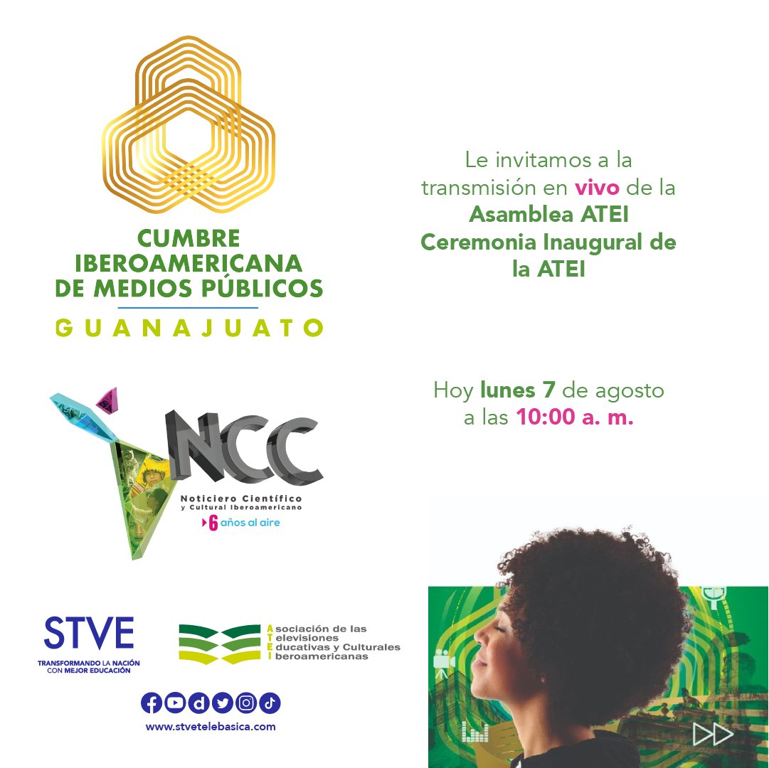 stvetelebasica's tweet photo. Le invitamos a la transmisión en vivo de la Asamblea ATEI Ceremonia Inaugura de @ATEIberoamerica
Hoy lunes 7 de agosto a las 10:00 a. m.

#STVE "Transformando la nación con mejor educación". #EducaciónHonduras #Educación https://t.co/sMn7mML7Hj