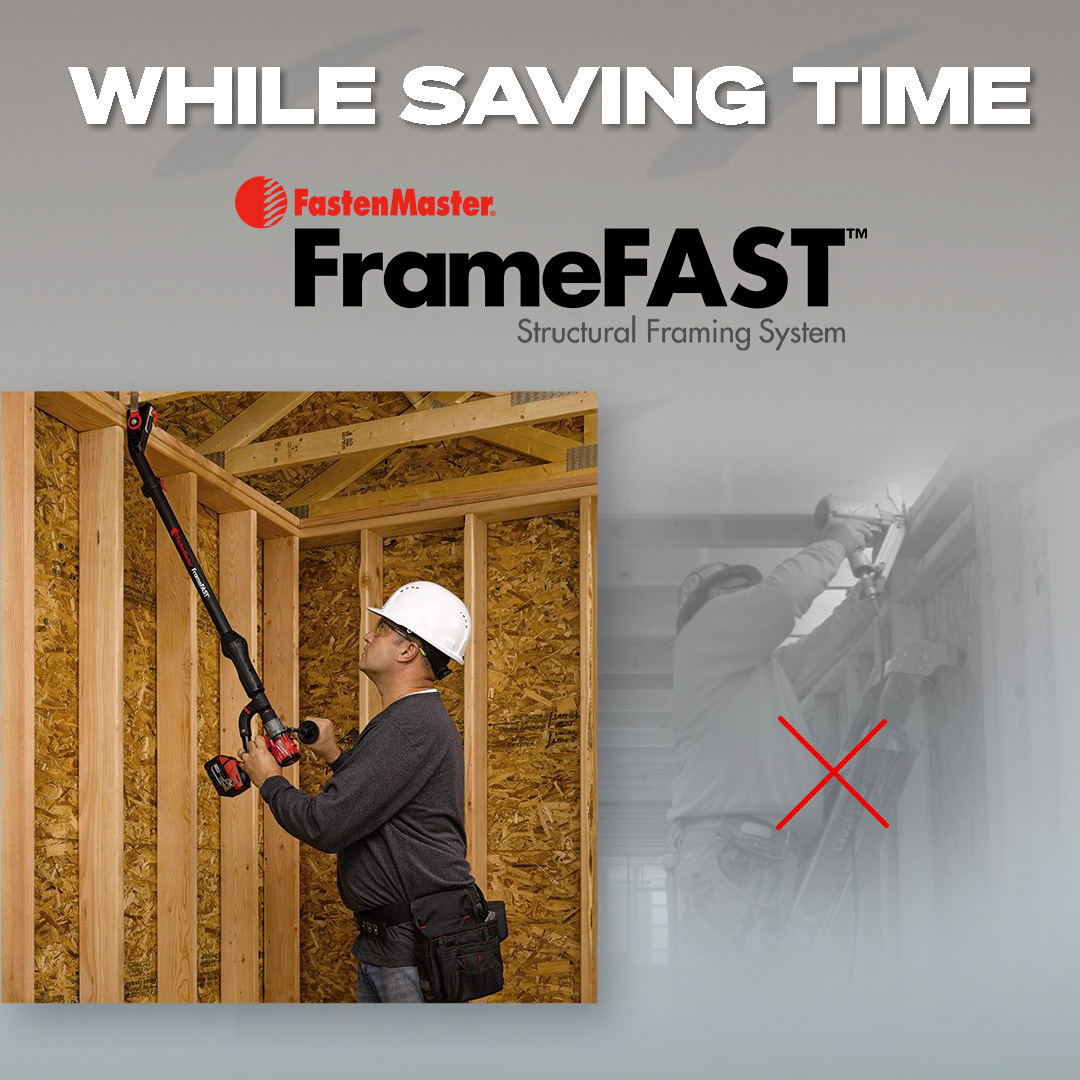 FastenMasterPro's tweet image. This week is OSHA Safety Week!

Safety is our #1 priority here at FastenMaster, so we&apos;ve developed our fastening systems to reduce climbing, eliminate bending, and to save time on the jobsite!

#FastenMaster #PRODriven #TrussBRACE #PAMFast #FrameFAST