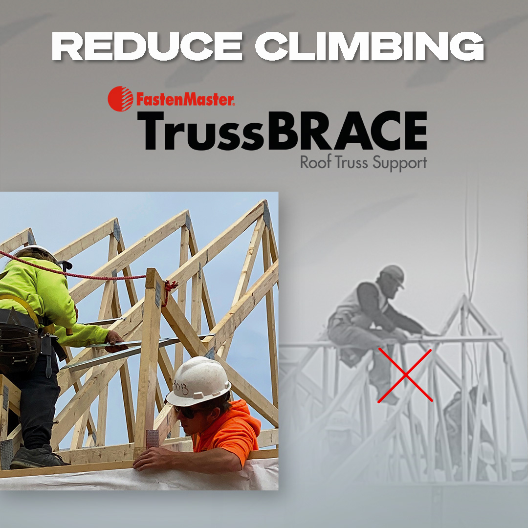 FastenMasterPro's tweet image. This week is OSHA Safety Week!

Safety is our #1 priority here at FastenMaster, so we&apos;ve developed our fastening systems to reduce climbing, eliminate bending, and to save time on the jobsite!

#FastenMaster #PRODriven #TrussBRACE #PAMFast #FrameFAST