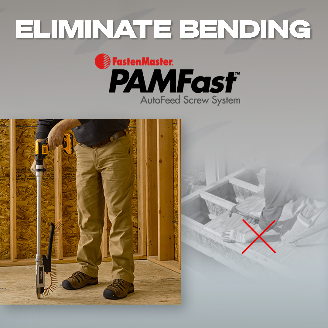 FastenMasterPro's tweet image. This week is OSHA Safety Week!

Safety is our #1 priority here at FastenMaster, so we&apos;ve developed our fastening systems to reduce climbing, eliminate bending, and to save time on the jobsite!

#FastenMaster #PRODriven #TrussBRACE #PAMFast #FrameFAST