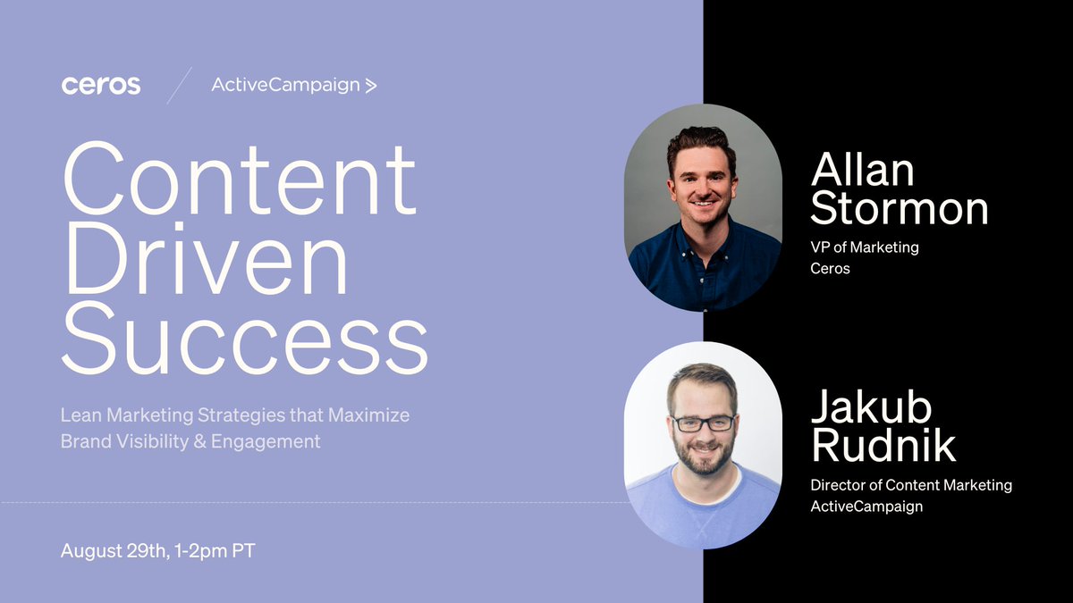🌟 Join "Content Driven Success" 🚀 Calling all content marketers! Discover effective strategies for real results. Aug 29th, 1pm PT. Register now! #Webinar #ContentMarketing #RegisterNow 👇
bit.ly/4403DKc