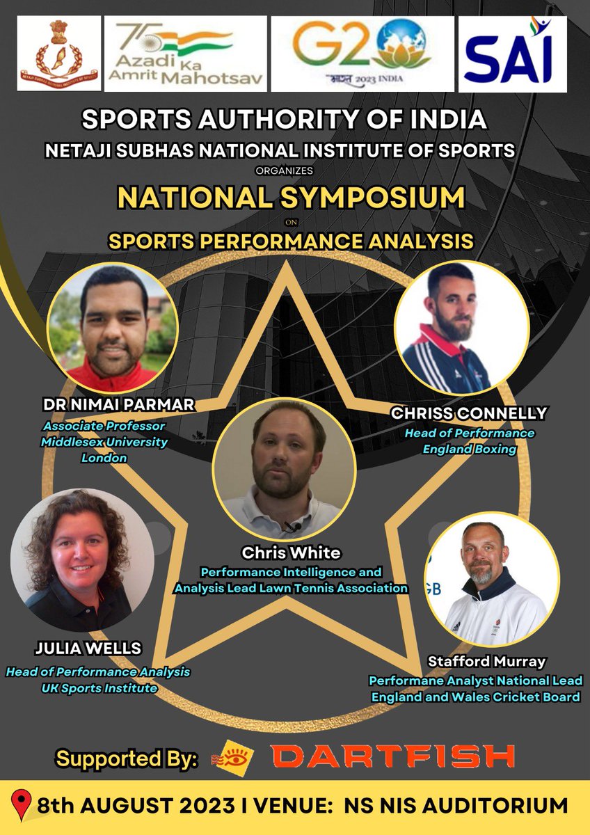 SAI_Patiala's tweet photo. 🏆 National Symposium on Sports Performance Analysis📊Join us on August 8th, 2023, at NS NIS Patiala Auditorium for an enlightening journey into Sports Performance Analysis with our incredible panel of experts who will unravel the secrets behind top-notch athletic achievements.🎯 https://t.co/1jnDw9HoWC