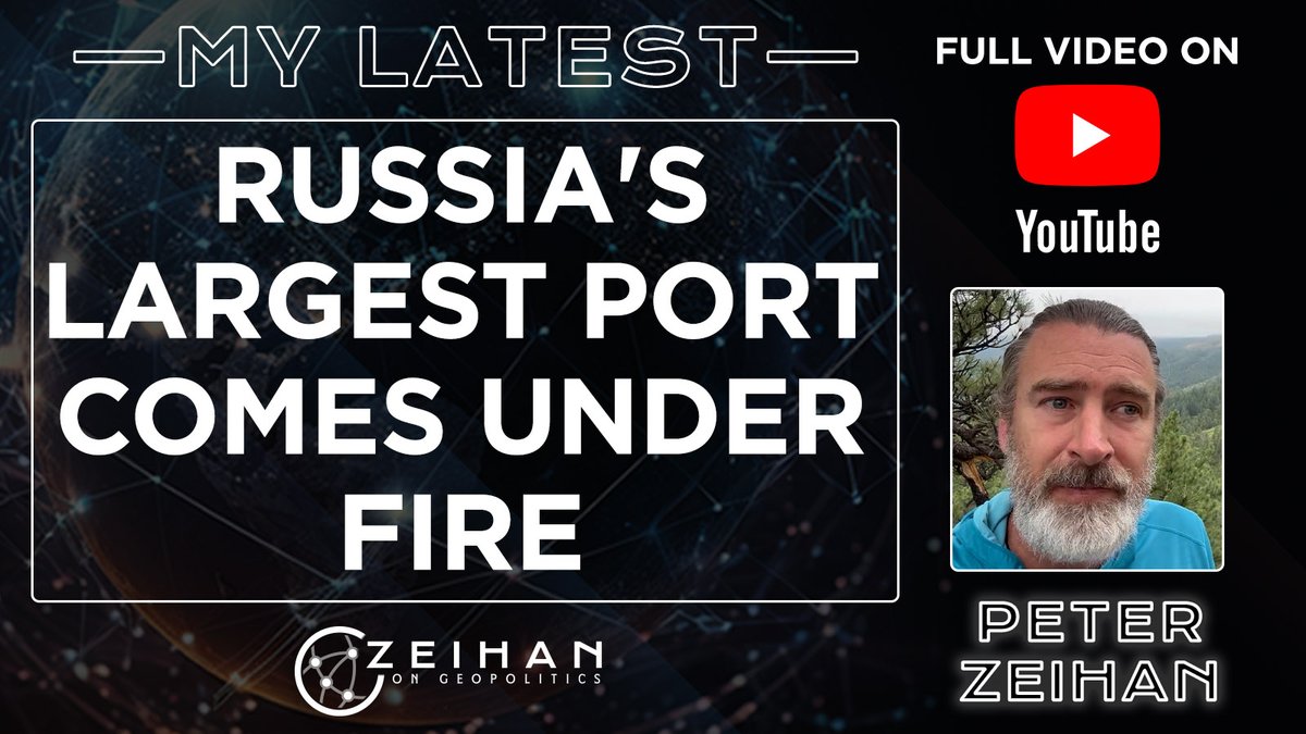 The Ukrainians and Russians had a hectic weekend, so let's get caught up. Ukraine got the party started by sending a naval drone (a motorboat full of explosives) to hit a Russian vessel in the port of Novorossiysk.

Full Video and Newsletter: mailchi.mp/zeihan/russias…