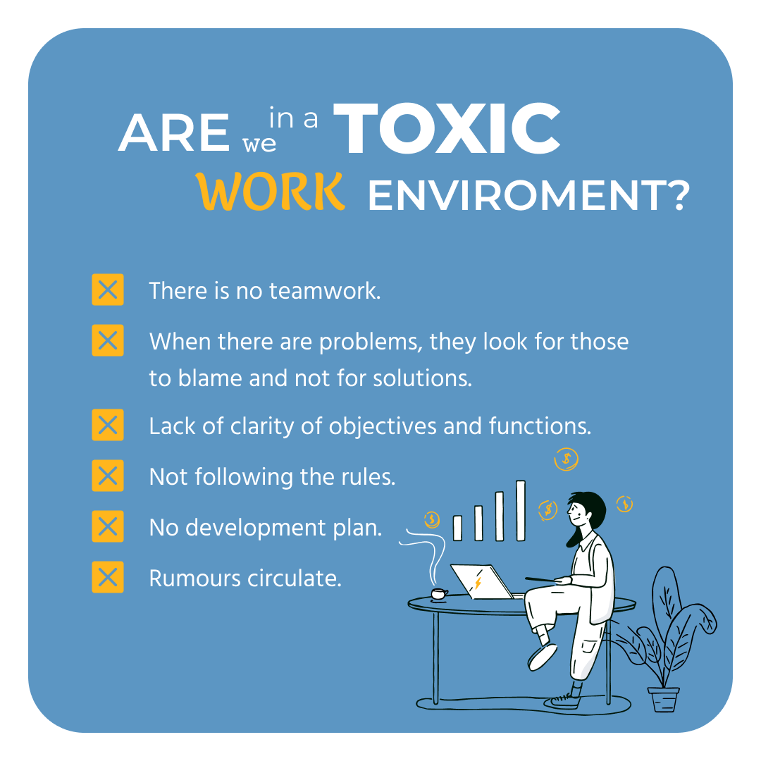 💼 A toxic work environment can affect your productivity, your mental health and your overall happiness. But don't worry, we're here to remind you that you deserve a positive workspace! 💪✨ 
#PositiveEnvironment #TeamWork #TeamUnited #HappinessAtWork #RespectAndLeadership