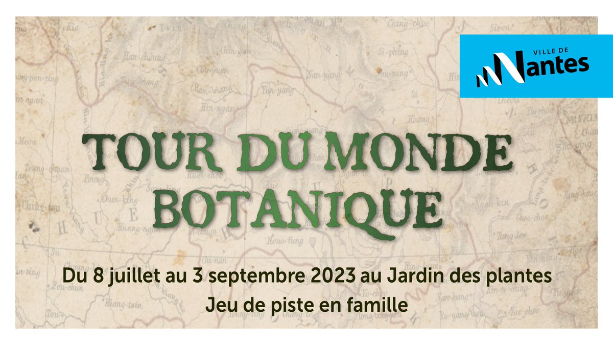 On dirait bien que le soleil est de retour ! ☀️ Et si on en profitait pour faire un tour du monde botanique, tout en restant à #Nantes ? Un jeu de piste proposé par le Jardin des plantes. RDV à l'accueil du jardin. 📞Réservations 02 40 41 65 09