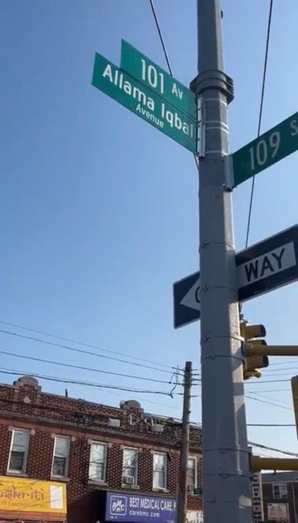 iamhumayunsaeed's tweet photo. Very happy to know a street in New York City has been named after our great poet Allama Iqbal. Well done to the group of Pakistani American citizens who made it happen @APAGUSA https://t.co/kZ6pvzdvM9