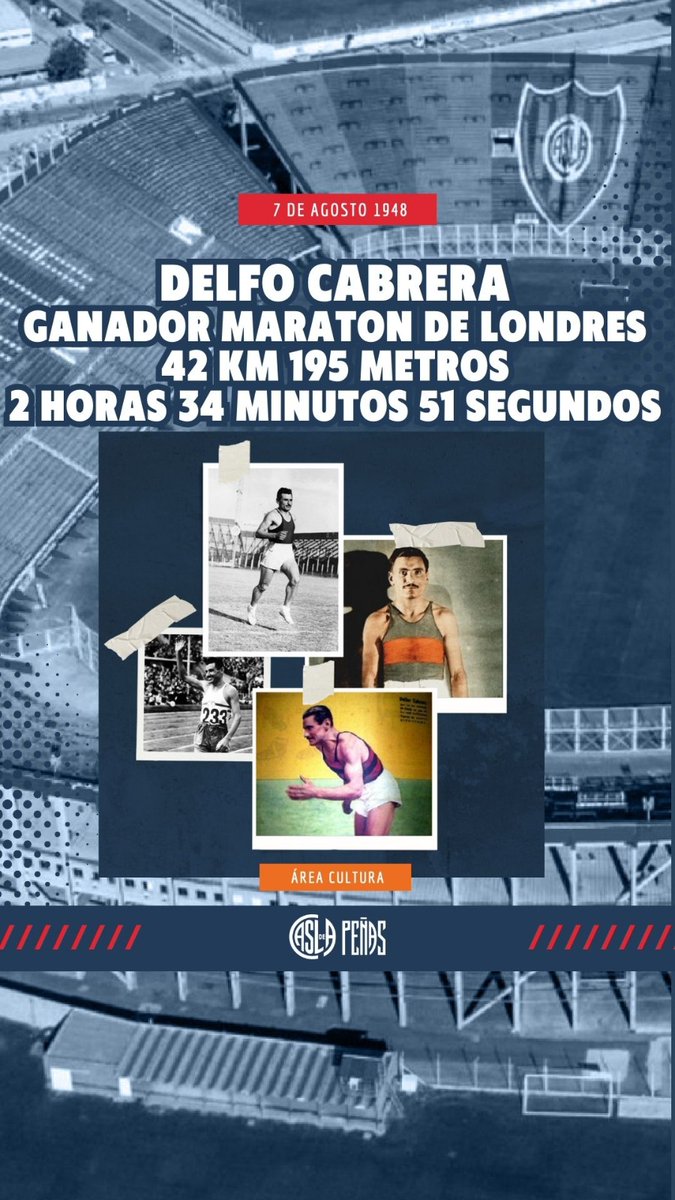 CiclonCR's tweet photo. A 75 años de aquel día en el que Cabrera hizo flamear al tope del mástil en Londres la bandera nacional y también la azulgrana, tras ganar la maratón olímpica
 
La historia ha abierto una puerta a través de la cual veremos a Delfo entrando a Wembley por siempre

#AreaCultura https://t.co/EXR5Pd7lYu