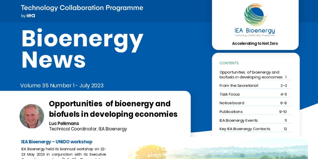 IEA Bioenergy News 35-1 is out!

This issue covers WS29 Workshop co-organised with <a href="/UNIDO/">UNIDO</a> in May 2023, ExCo91 Meeting, a Task Focus by Task 42, latest updates from all IEA Bioenergy Tasks, recent publications and upcoming events.

Read the newsletter:
ieabioenergy.com/blog/publicati…
