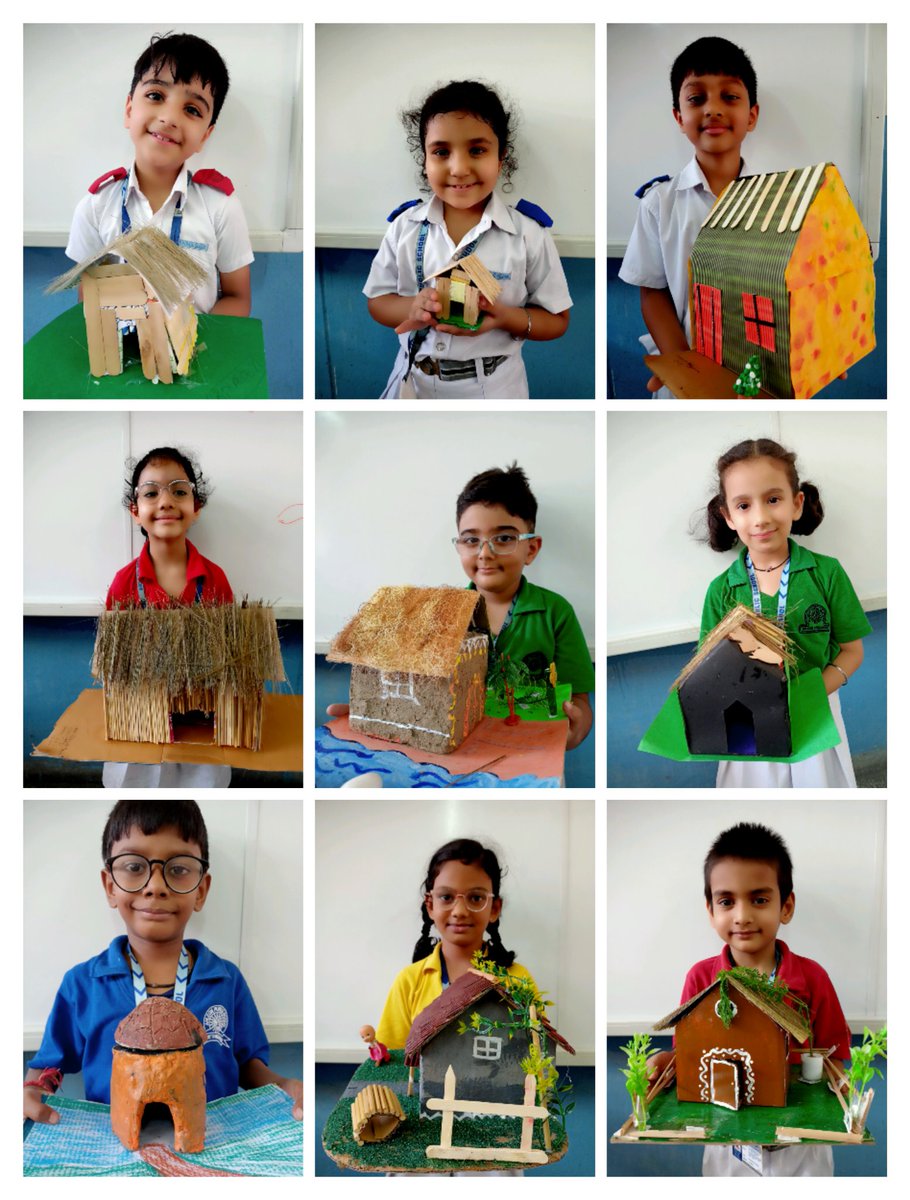 'Creativity is intelligence having fun'.... Students of class 2 D made beautiful kutcha house under the guidance of Ms. Sonu @Ahlconpublic1 @PublicAhlcon @seemasoniaps @GanguliKuhu @MamthaSays @sanjeevbansal06