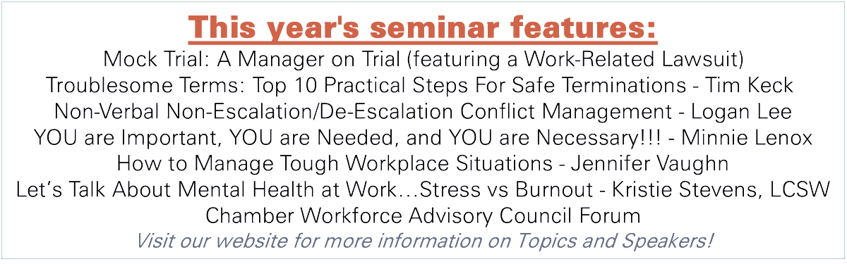 The WCASHRM Managers Seminar is approved for 6 hours CE for SHRM, HRCI and Nursing Home Administrators. 8/24/23 Hot Springs Convention Center Register on the website at wcashrm.org/seminar #NHA #LTC #HRCI #SHRM #Managers #Supervisors #Training