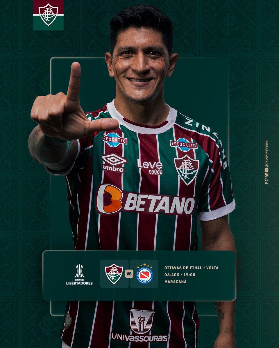 🎵 VAMOS LUTAR POR MAIS ESSA TAÇA!
VAMOS, FLUMINENSE! COM GARRA E COM RAÇA! 🎵

CHEGOU MAIS UM #DIADEFLU DECISIVO NA @LIBERTADORESBR! ÀS 19H, O #TIMEDEGUERREIROS ENCARA O ARGENTINOS JUNIORS PELA CLASSIFICAÇÃO ÀS QUARTAS DE FINAL! 🇭🇺