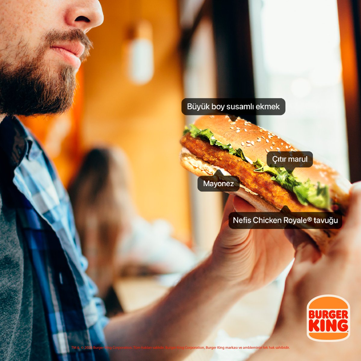 BurgerKingTR's tweet photo. Aradığın lezzetlerin hepsi burada! Chicken Royale® ile kendini lezzete doymaya hazırla!
#BurgerKing #ChickenRoyale https://t.co/unzFbwq4M3