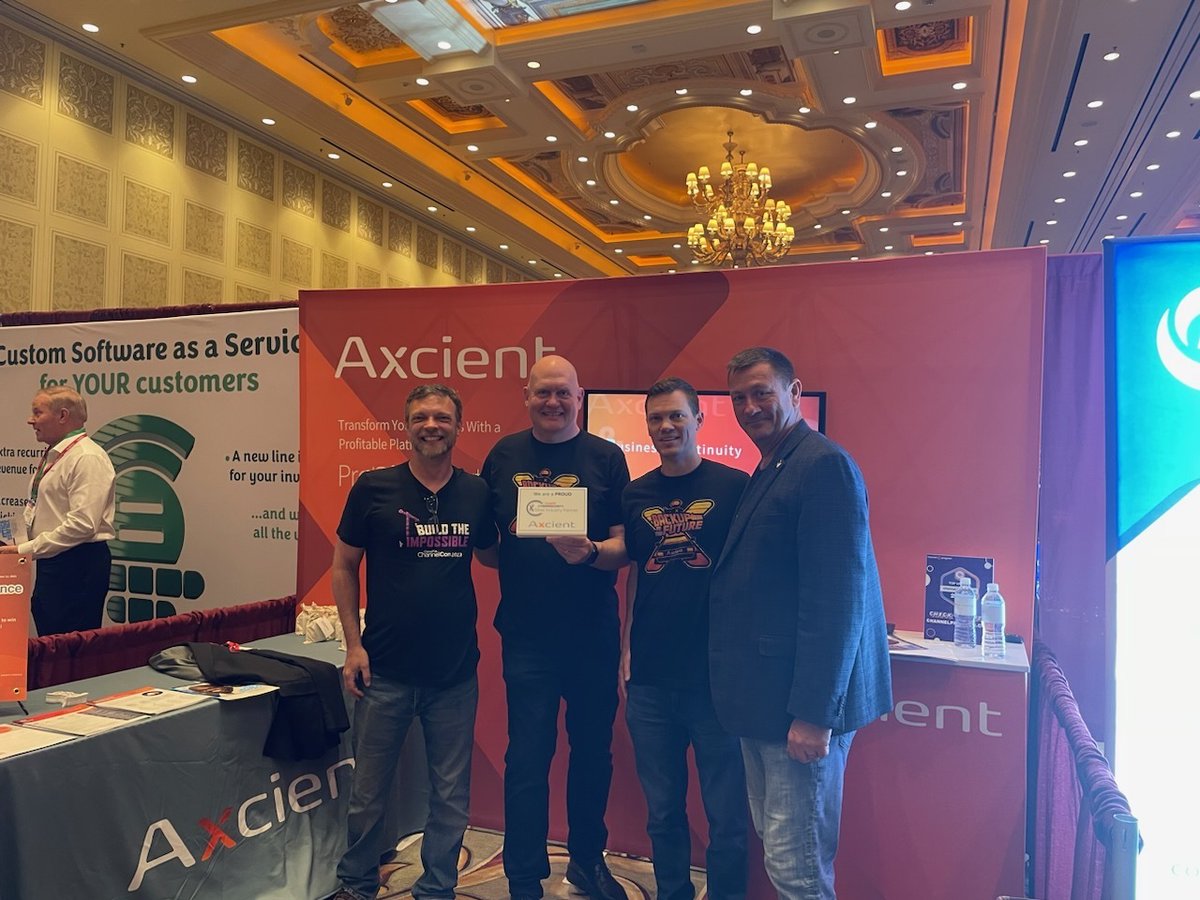 Axcient's tweet photo. Shoutout to @CompTIA for another fantastic #ChannelCon! Thank you for having us, and thank you to everyone who stopped by our booth! #Axcient https://t.co/F24gHUMD74