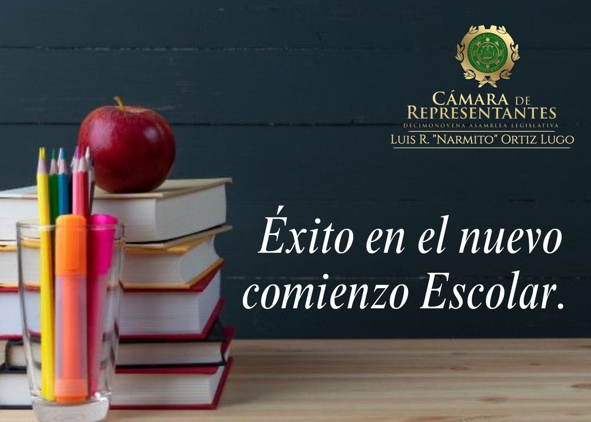 📚Le deseo el mayor de los éxitos a los jovenes que hoy inician un nuevo curso escolar. De igual forma a los maestros y padres que siempre estan al pendiente de la educación de nuestros jovenes. 📚

¡Que Dios me los Bendiga!

#Distrito30🇵🇷 
#Educación