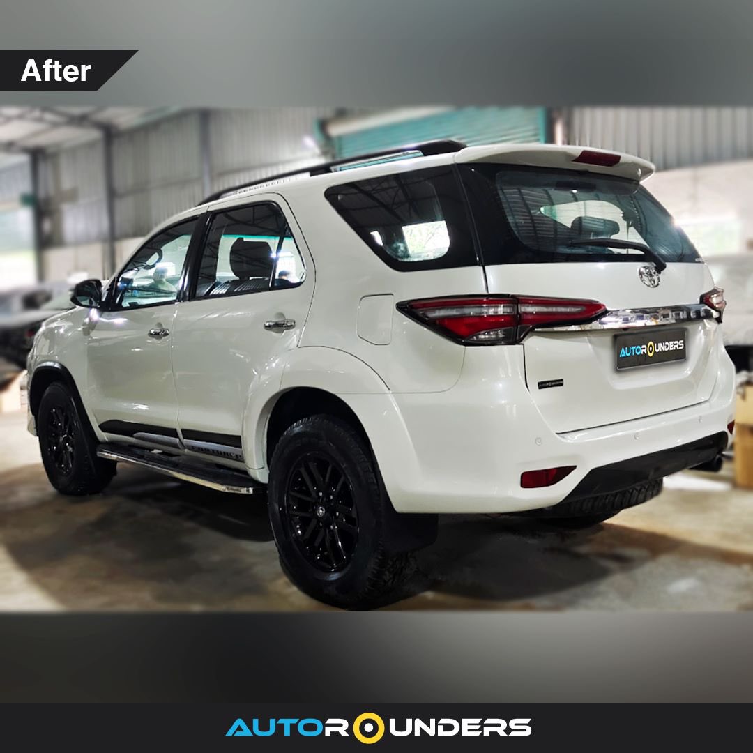 Autorounders's tweet photo. The process of transforming this Fortuner into Type 3, upgraded with the Lexus Kit, was a remarkably enjoyable experience at our Hyderabad workshop.✨
#Autorounders #Fortuner #ToyotaFortuner #LexusKit #carmodified #interiorcustomisation #mumbai #hyderabad #pune https://t.co/wHIkDVvwyU