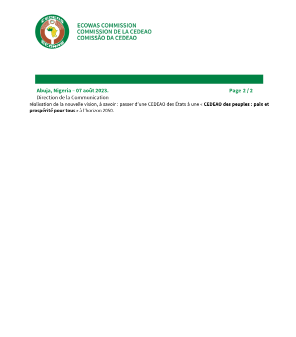 AFRICA24TV's tweet photo. Le Président du 🇳🇬#Nigeria @officialABAT, Président en exercice de la @ecowas_cedeao a convoqué un nouveau Sommet Extraordinaire de la Conférence sur la situation politique en République du 🇳🇪#Niger. Ledit Sommet est prévu à #Abuja, au Nigeria, le jeudi 10 août 2023. https://t.co/2ZNGqkALF5