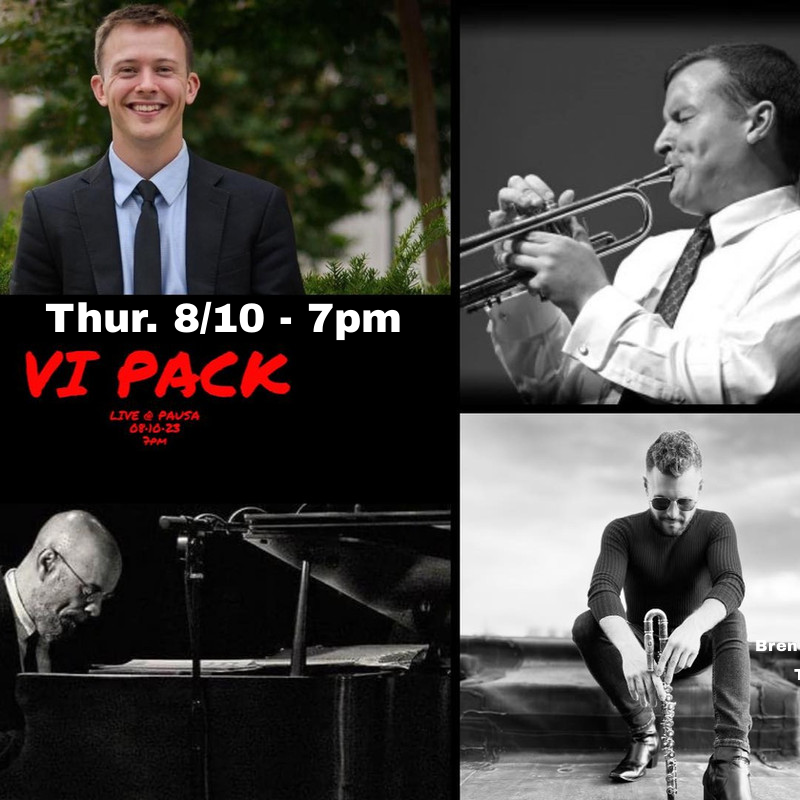 PAUSAarthouse's tweet photo. Brendan Lanighan-Trombone, Griffith Kazmierczak-Trumpet, John Aaron Troy-Winds
George Caldwell-Piano, Paul Laduca-Bass, John Bacon-Drums. Tickets at:
https://t.co/yVm3I6SbvH https://t.co/PFLXIsuSsd
