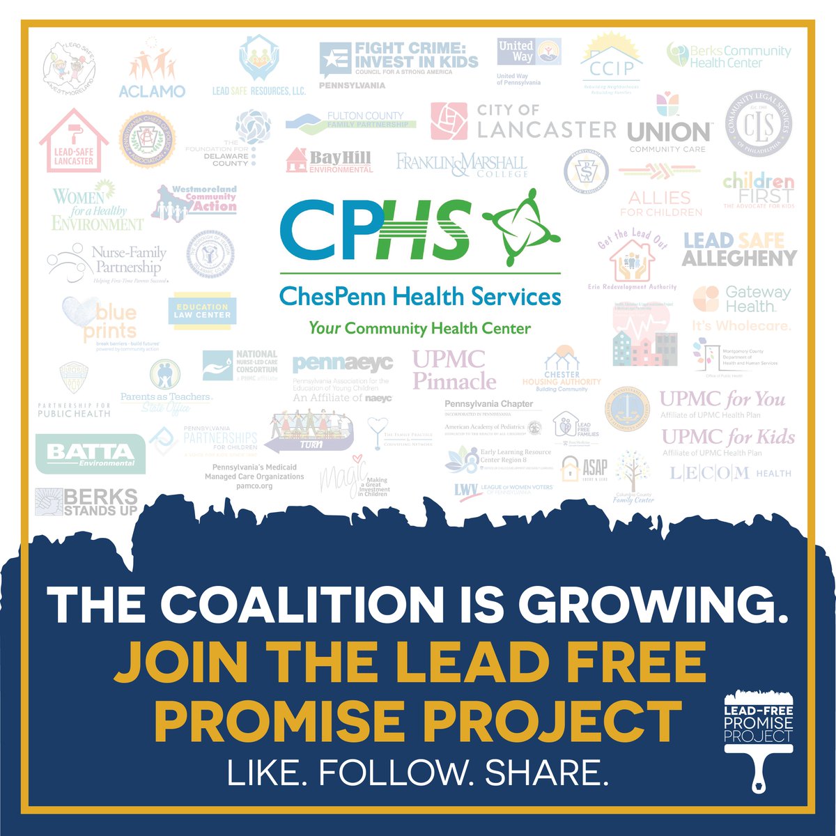 PALeadFree's tweet image. #PALeadFree Coalition #MemberMonday, featuring ChesPenn Health Services!
 
Help spread the #LeadFreePromiseProject's message by liking and following @PALeadFree and joining the #PromiseProject —Together, we can stop poisoning our children. paleadfree.org/#Join