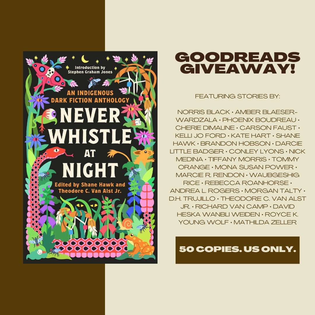shanehawkk's tweet photo. Consider entering our giveaway for a paperback of NEVER WHISTLE AT NIGHT on Goodreads and please help us spread the word. There are already 1,400+ entries and we just opened it! Copies mailed as soon as the giveaway ends.
#NeverWhistleAtNight #NWAN
https://t.co/azVZ6SshcM https://t.co/8dpHc64Nml