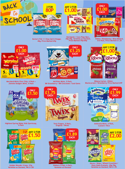Back-to-school shopping made easy and affordable! From cereal bars and chocolate snacks to Ribena and water packs, we've got your snack-time sorted. And don't miss our crisp deals! Save the dates and the pennies. #BackToSchool #SnackTimeSavings