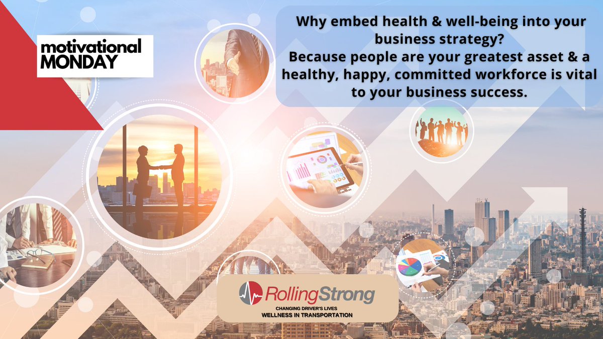 Healthy employees are 3X more productive &amp; take 9 X fewer sick days (Medibank). Is it time to look at wellness as a business strategy? Let’s talk: bit.ly/RSMoreInfo #RollingStrong #transportation  #TruckDriver #humanresources #corporatewellness  #MondayMotivation