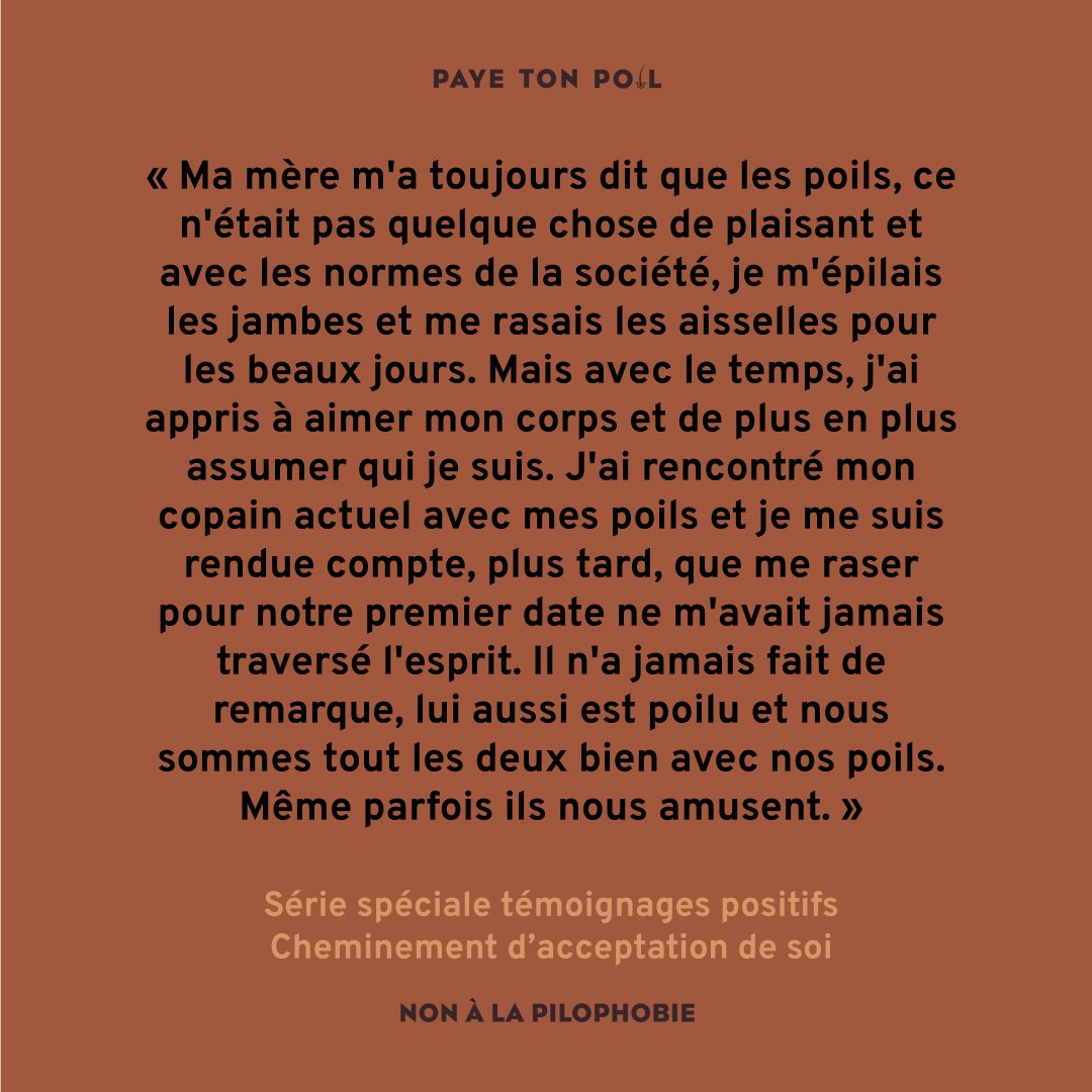 TonPoil's tweet photo. #PayeTonPoil 
Cheminement d’acceptation de soi 

#epilation #pilosite #pilophobie #moncorpsmonchoix #temoignage #bodypositivity #bodyhair #poils #feminisme #emancipation #bodypositive #futureisfemale #thefutureisfeminist #bodyhairdontcare #noshavenoshame #normalizebodyhair https://t.co/ADxtALS9dZ